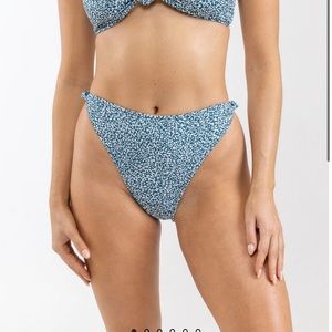 Rhythm Masina Knotted Hi Waist Pant Teal